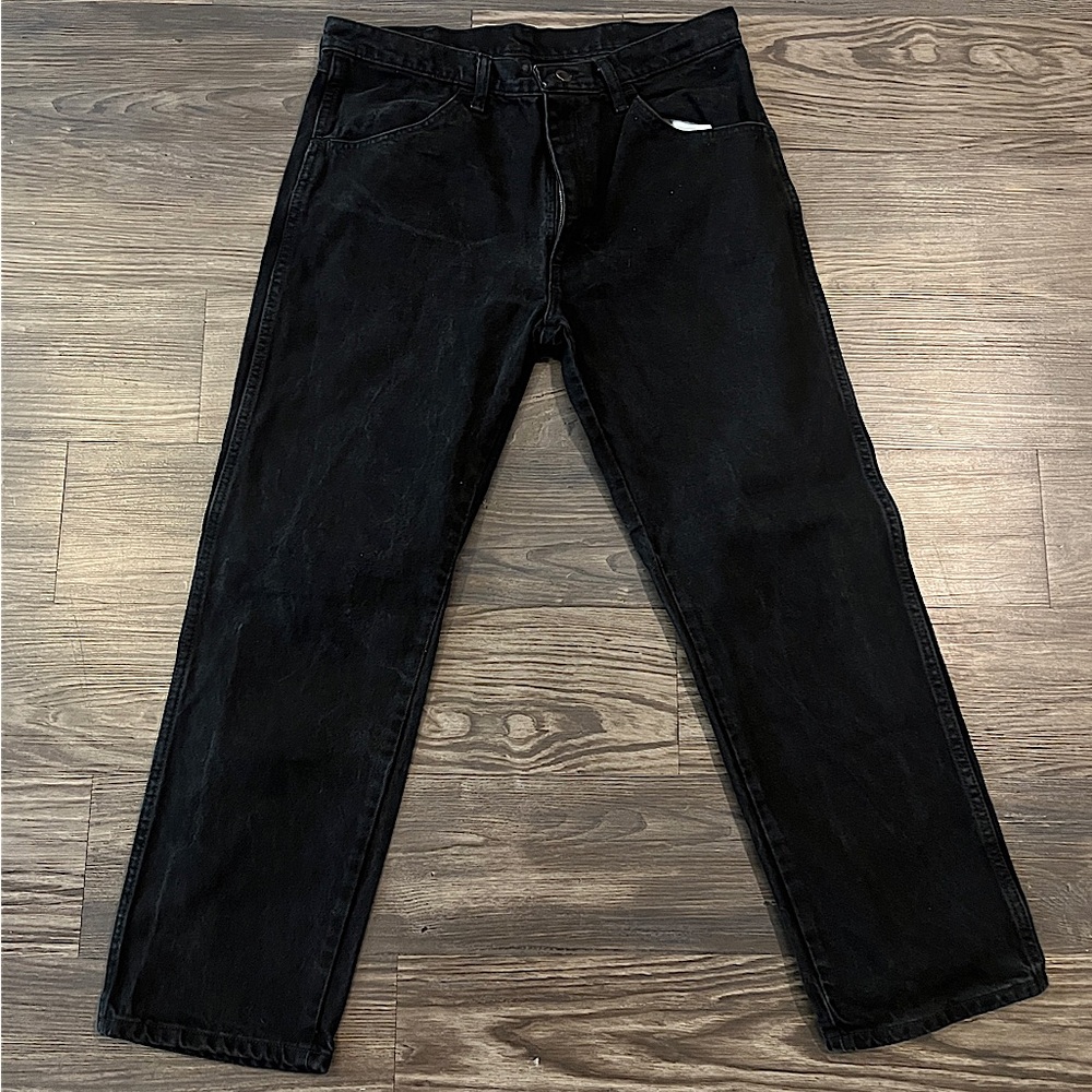 Rustler Black Straight-Leg Jeans - 34x29 - 100% Cotton